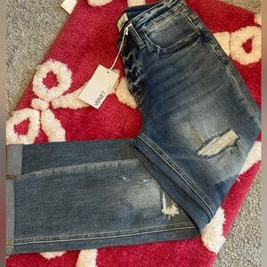 Stylish Distressed Veveret Blue Jeans